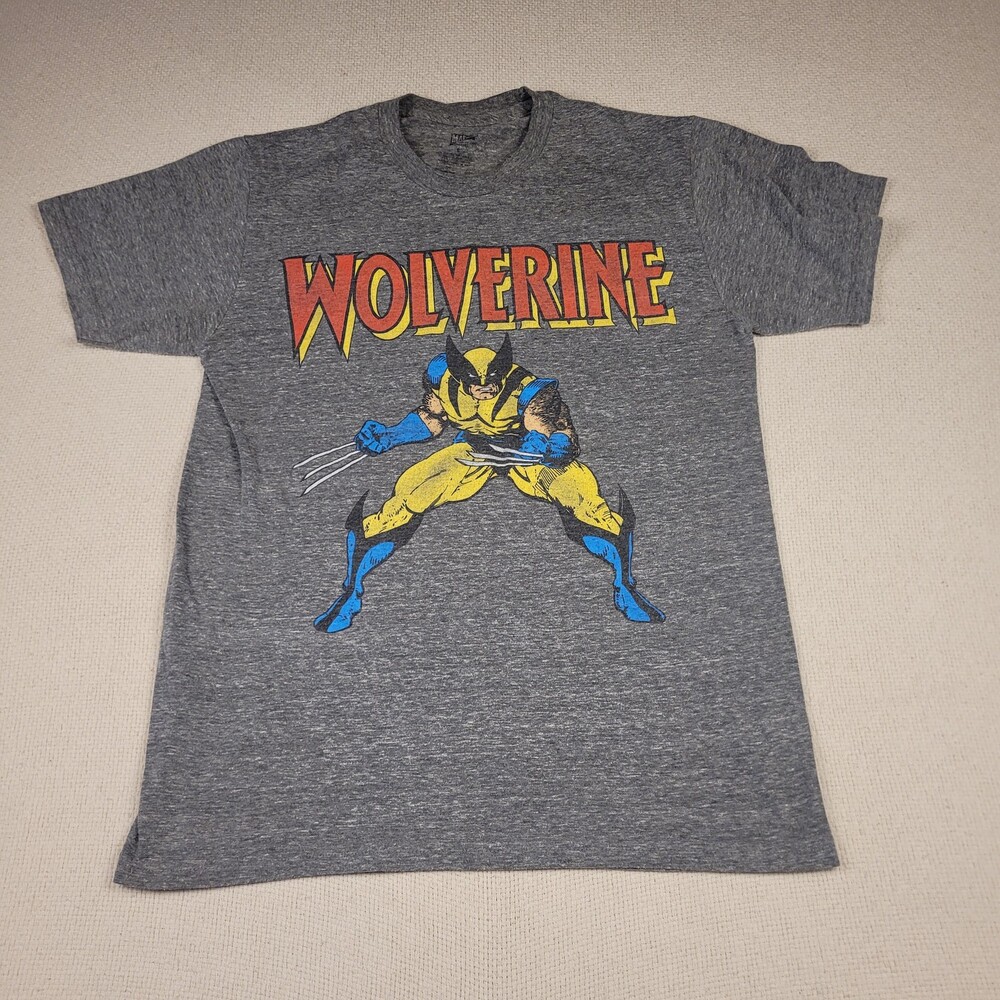 Marvel Comics Wolverine Shirt Mens Small Heather Gray X-Men Superhero Graphic T